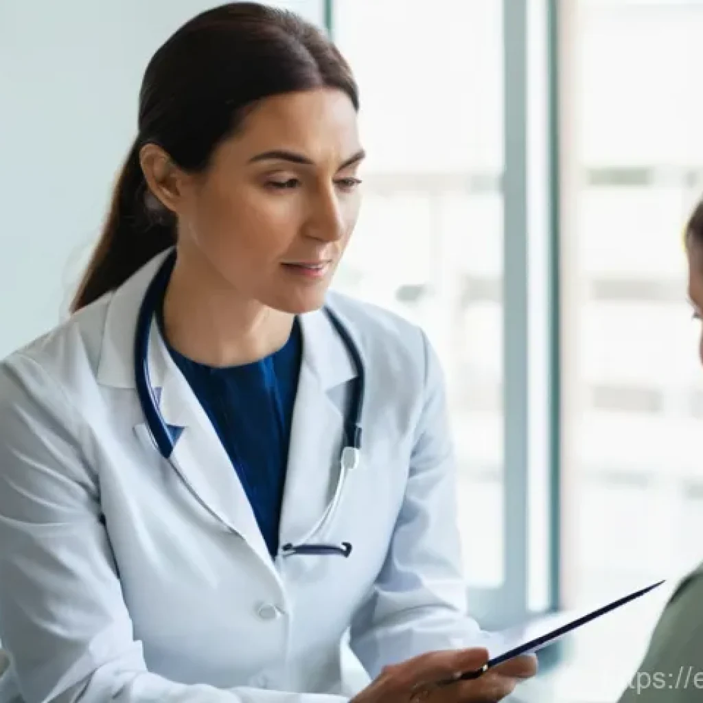 보건소에서 가능한 알레르기 진단 - **Prompt 1: Empathetic Primary Care Consultation**
A warm, brightly lit consultation room in a m...